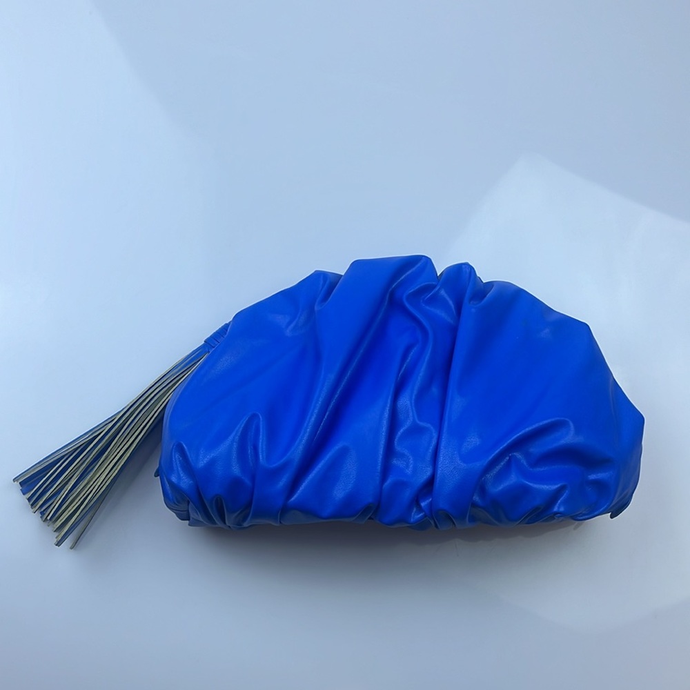 Rebecca Minkoff Ruched Clutch in Cyan N208-24 - Picture 4 of 7